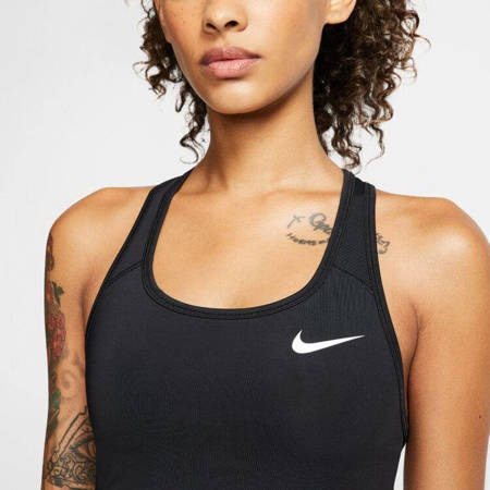 Stanik sportowy damski Nike Swoosh Band Bra Non Pad czarny treningowy M
